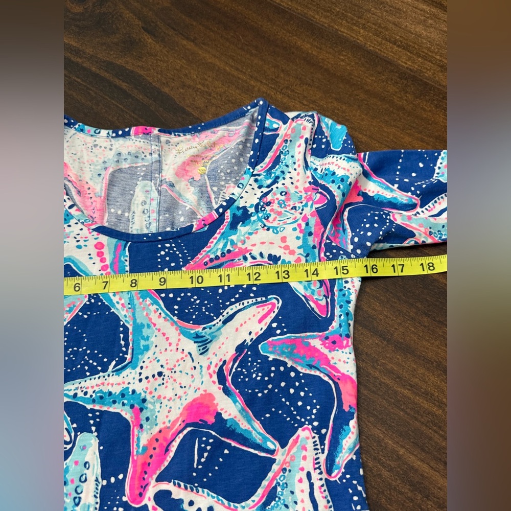 Lilly Pulitzer Beacon Dress in the 'Star Struck' indigo starfish print - Picture 4 of 5